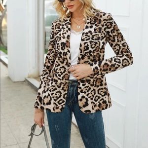 Cheetah blazer